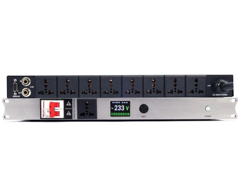 MS860 彩屏带232中控电源时序器